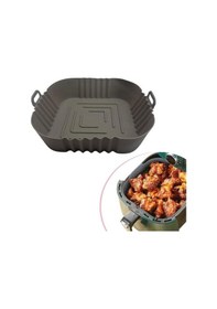 Resim Lunaev Renkli Isıya Dayanıklı Yıkanılabilir Silikon Fırın Airfryer Kare Model Pişirme Matı 20 Cm 
