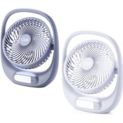 Resim Lunaross Usb Şarjlı - Işıklı Portatif Masa Üstü Vantilatör 3 Kanat - 180 Derece Ayarlı - 3 Kademeli Hız Dn-91026 4914 