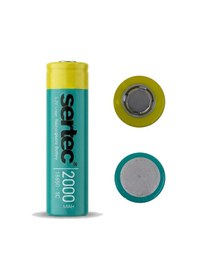 Resim Sertec 18650 Şarjlı Pil 2000mah Fener Pili 3.7v Li-ion Başlıksız Düz 4lü 
