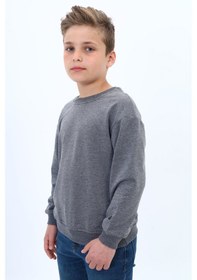 Resim Toontoy Erkek Çocuk Baskılı Sweatshirt Antrasit Melanj 