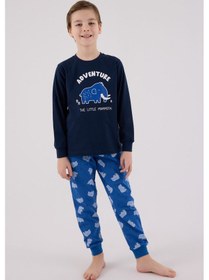 Resim Rolypoly Erkek Çocuk Lacivert Pijama Takımı 5274-48642 Lacivert 