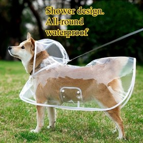 Resim Küçük ve Orta Boy Köpekler İçin Şeffaf Su Geçirmez Köpek Yağmurluğu - PVC Tüm Taraflı Koruma, Düğme Tasarımı ve Nefes Alabilen Delikler, Teddy ve Bichon Frise İçin İdeal, Yağmurlu Günler İçin Yürüyüş Ekipmanı, Köpek Yağmurluğu, Şeffaf Görünümlü Yağmurluk 