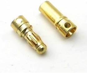 Resim Alkatronik 5 Çift 3.5mm Altın Kaplama Banana Dişi Erkek Soket 40a Pil Batarya Lion Bullet Plug 