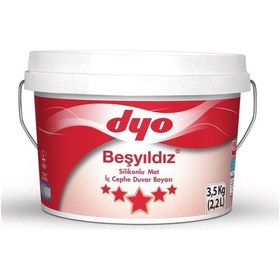 Resim Dyo Beşyıldız Silikonlu Mat İç Cephe Boyası 3.5 Kg Asil Lila 3.5 KG 