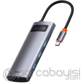 Resim Baseus Metal Gleam 5in1 Multifonksiyonel Type-C Hub Dock Station 