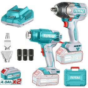 Resim Total Li-Ion Akülü Somun Sıkma ve Sıcak Hava Tabancası Seti TOSLI240489E 