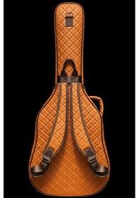 Resim Kahverengi Profesyonel Gigbag Klasik Gitar Kılıfı-çantası-kahverengi Kapitoneli Suni Deri 
