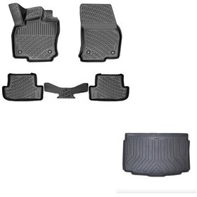 Resim Volkswagen T-roc 2017 Sonrası Uyumlu 3d Havuzlu Paspas Ve Alt Bagaj Havuzu Set 