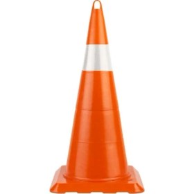 Resim Fm Trafik 90'lık Kırılmaz Trafik Konisi Tek Reflektifli 