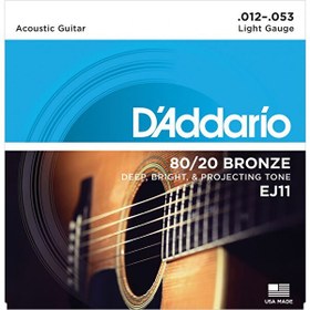Resim D'Addario EJ11 Akustik Tel Set Light 