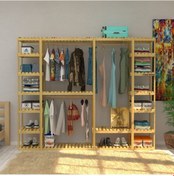 Resim Megalo - Açık Ahşap Elbise Dolabı , Gardırop 