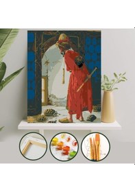 Resim Sayılarla Boyama Tuval Seti 40X50 Cm - Kaplumbağa Terbiyecisi 