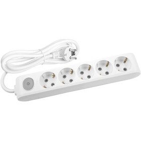 Resim Viko Multi-let 5'li Grup Priz Anahtarlı Topraklı Çocuk Korumalı 1 Metre Beyaz - 90117501 