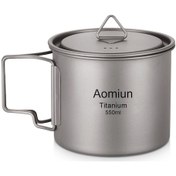 Resim Ranyeek Titanyum Matara 550ml, Hafif Ve Dayanıklı, Ev Ve Doğa İçin, Çekilebilir Kollü + Kapaklı, Ta8308 