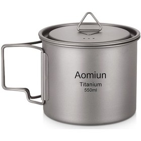 Resim Moveevo Titanyum Matara 550ml: Hafif, Dayanıklı, Çevre Koruyucu - Ev Ve Doğa İçin Çekilebilir Kollü Kapaklı Bardak 