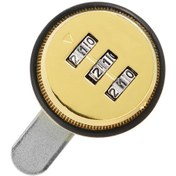 Resim Tenfowee Altın Renkli Çinko Allyuminyum Mekanik 3 Haneli Şifreli Kasa Kilit - 30mm, 1000 Kombinasyon, Poşet/dolap Uyumlu 19-23mm Kalınlık 