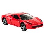 Resim Die Cast Sesli ve Işıklı Çek Bırak Kırmızı Spor Araba 