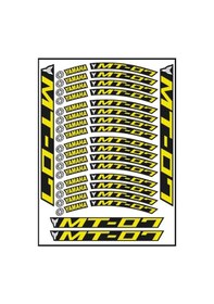 Resim Yamaha Mt-07 Florasan Sarı Baskı Jant Şeridi 