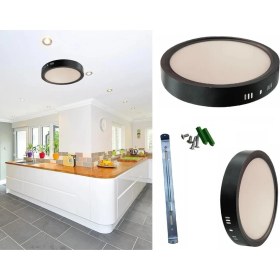 Resim Cata 18W S/ü Yuvarlak Panel LED (Siyah) 3200K 