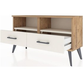 Resim Arges Şifonyer 2 Raflı 2 Çekmeceli 88x30x48 Çam-aytaşı Aytaşı 