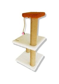 Resim İki Katlı Yavru Beyaz Kedi Tırmalama Tahtası 
