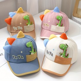 Resim 1 Adet Çocuk Şapkası İlkbahar ve Sonbahar Sert Kenarlı Beyzbol Kapağı Erkek Çocuk Ördek Gagası Kapşonlu Karikatür Dinozor Güneş Şapkası, Dış Mekan Oyunları İçin Uygun, 1-3 Yaş Arası 