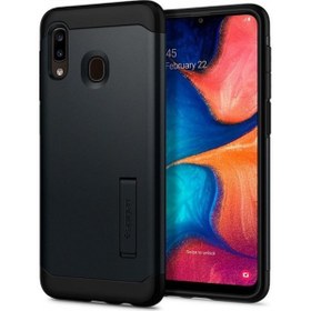 Resim Spigen Galaxy A30 ile Uyumlu Kılıf Slim Armor Metal Slate 