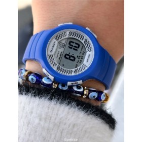 Resim Jaga Marka Havuz Deniz Kullanım Mavi Silikon Kordon Çocuk Kol Saati Bileklik Hediyeli 