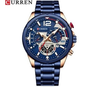 Resim Prestigegoods 8395 Curren Erkek Kol Saati, Mavi Kahverengi, Çelik Kayış, 23cm, Quartz, 3atm Suya Dayanıklı, Alaşım Kasa, 47mm Kadran Kahverengi 