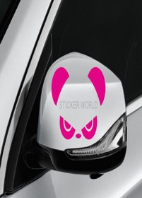Resim Sticker World Panda Ayna Sticker 