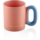 Resim Makaron Porselen Kupa Pembe 330 Ml The Mia