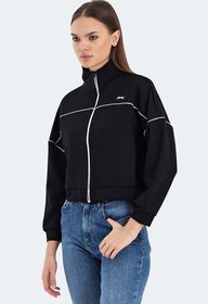 Resim VALENCIA Oversize Kadın Sweatshirt Siyah 