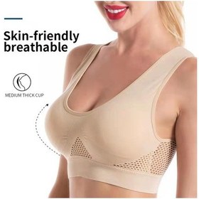 Resim Açık Kahverengi Kadın Spor Sutyeni Dikişsiz Tam Destek Kapsama Kablosuz Spor Sütyeni Yoga Spor Salonu Egzersiz Fitness S-6xl Açık Kahverengi 