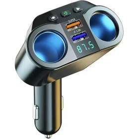 Resim Skygo Mp3 Player Çift USB Araç Hızlı Şarj Aleti 2'li Araç Çakmaklık Çoklayıcı Çoğaltıcı Soketi 