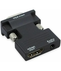 Resim Alfais 4499 Ses Destekli HDMI To VGA Monitör Çevirici Dönüştürücü Adaptör 
