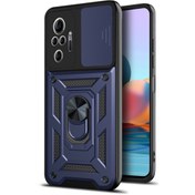 Resim Fibaks Xiaomi Redmi K40 Gaming/poco F3 Gt Uyumlu Kılıf Kamera Korumalı Sürgülü Yüzüklü Armor Military Tank 