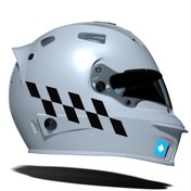 Resim Jet Siyah Damalı Kask Motosiklet Sticker Takımı Çınar Extreme 