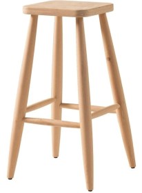 Resim Clk Home Ahşap Kare Bar Tabure Sandalye Ahşap 