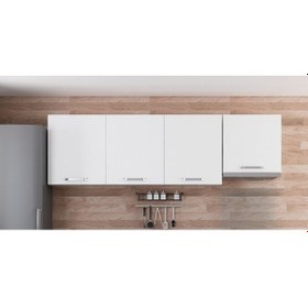 Resim Minar 240 Cm Mutfak Dolabı Beyaz 240-B8-Üst Modül Beyaz 