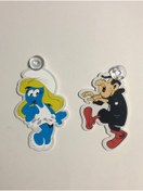Resim Green Otomotiv Cam Süsleri İkili Takım Şirine ve Gargamel 