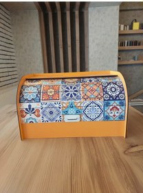Resim Ahşap Ekmeklik , Ekmek Dolabı Turuncu 
