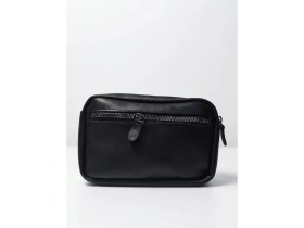 Resim Galande Hakiki Deri Unisex El Çantası - El Yapımı Clutch Portföy Çanta - Premium Seri (Dopp Kit ) 