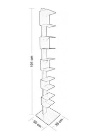 Resim Ghost Floor Kitaplık Gri 