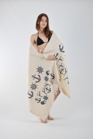 Resim Müslin Çapa Desenli Peştemal - 90x180 