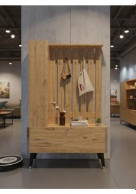 Resim Resital Portmanto Vestiyer - Gp7001-6 - Çam Silver Çam 