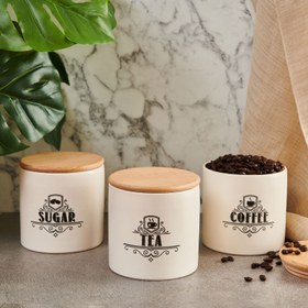 Resim Keramika Dekoratif 3'lü Baharatlık Seti - Beyaz / Siyah 