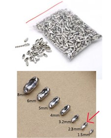 Resim Etsylight 2,3 mm, Klips Kapama Top Zincir için, 10 adet, Kart Askı Zinciri, Tırnak Makası Zinciri için 