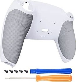 Resim eXtremeRate White Performance Rubberized Grip Redesigned Back Shell for ps5 Controller RISE Remap Kit - Controller & RISE Remap Board NOT Included 