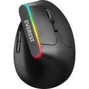 Resim SMW-618 Rgb Işıklı Ergonomik Dikey Tutuşlu Vertical Siyah Kablosuz Mouse 