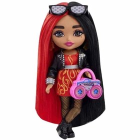 Resim Barbie Extra Mini Bebekler Hgp62 - Deri Ceketli 